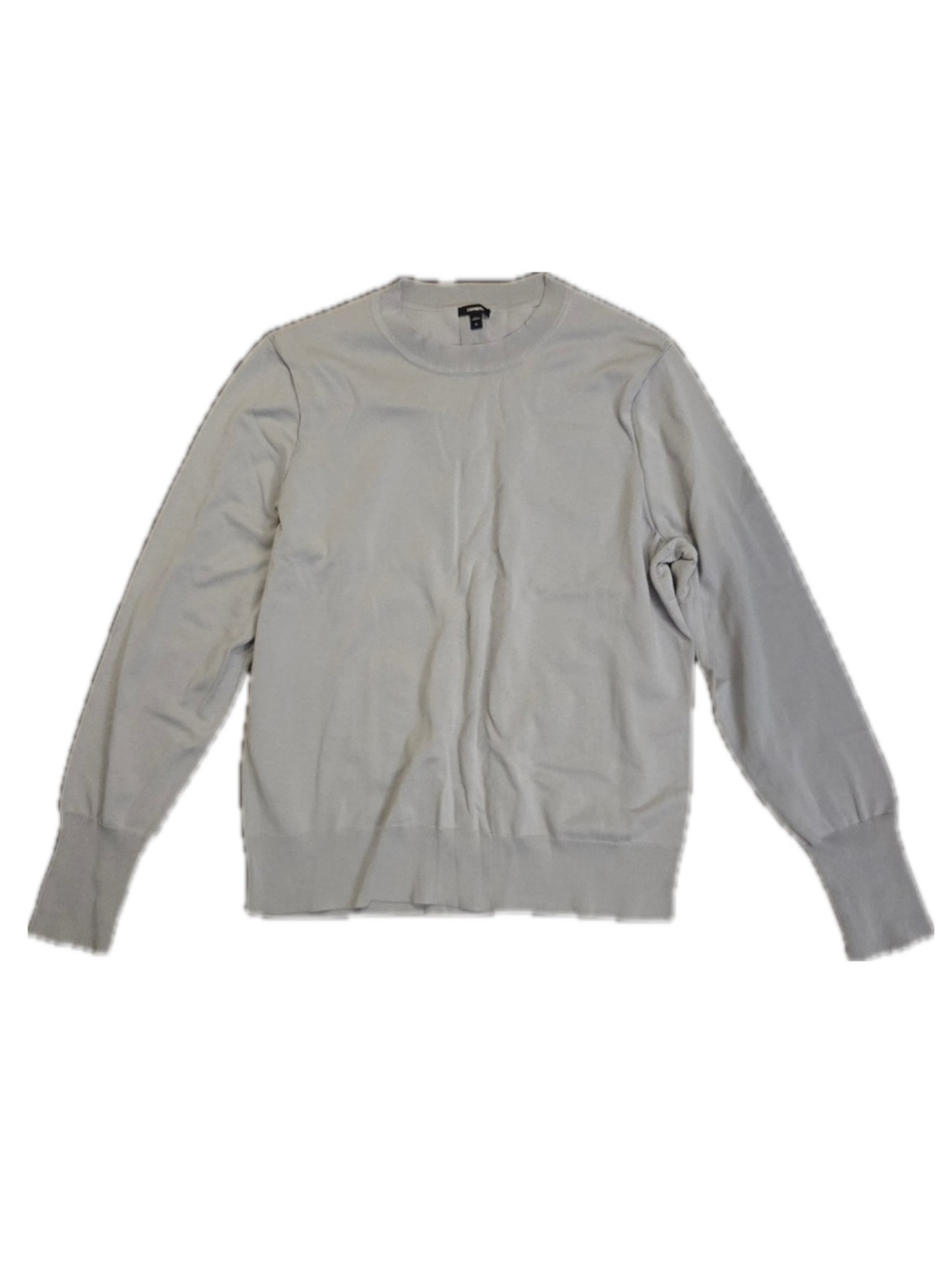 Express Crew Neck Crewneck Sweater - Light Gray